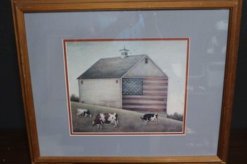 'Proud Barn' By Lowell Herrero - Americana Farm Scene With Flag