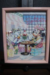 Vintage 1975 Disney Minnie And Daisy Diner Ice Cream Framed Print