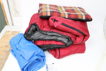 Versatile Outdoor Adventure Set - Lightweight Camping Sleeping Bag With Pillow And Inflatable Sleeping Pad