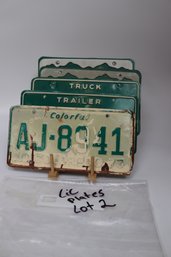 Set Of 5 Colorado Vintage Licenses Plates Lot 2