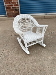 Cane Wicker Industries Kiddies Rocker White