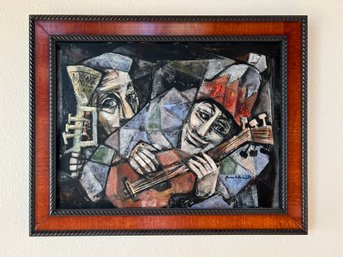 Vintage Cubism Painting From '52