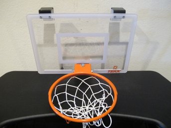 TEKK Mini Over-the-Door Basketball Hoop With Shatterproof Backboard