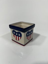 American Flag Heart Trinket Holder