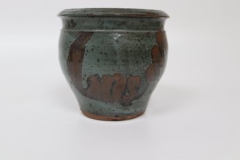 Hand-Glazed Stoneware Pottery Vase - Earth-Tone Rustic Decor