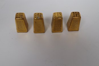 Vintage Gold-Tone Salt And Pepper Shakers - Mid-Century Table Accents