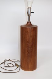 Tall Vintage Danish Solid Teak Table Lamp