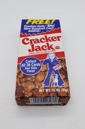 Collectible Vintage Cracker Jack Box With Mini Baseball Card Inside - Sealed And Pristine