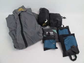 Camping Gear Bundle  ALPS Mountaineering Sleeping Bags, Rainleaf Microfiber Towels, And Sunland Accessories