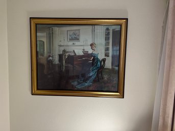 Vintage Print 34 X 28 Framed Marguerite S Pearson 'Moment Musicale'