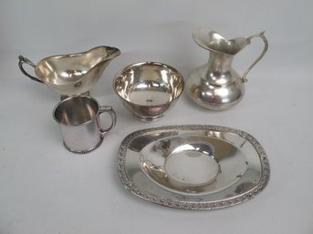 Lot Of 5 Silver-Plated Decorative Items - Reed & Barton, Gorham, Rockford, And More