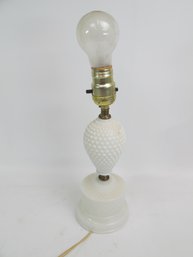 Hobnail Milk Glass Electric Table Lamp - Classic White Glass Lamp Base