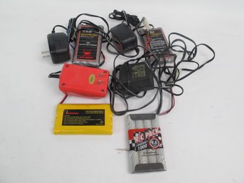 Lot Of RC Battery Packs & Chargers - RadioShack, New Bright, High Champion