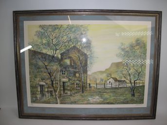 Signed Limited Edition 'Country Scene' Lithograph By Rivera  Framed Art 118/150