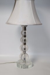 Striking Mid-Century Modern Art Deco Lucite And Chrome Bubble Lamp