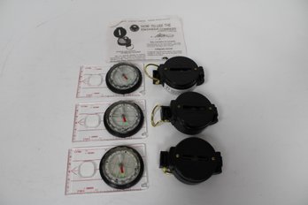 Engineer Lensatic Compasses & Precision Map Reading Compass Set