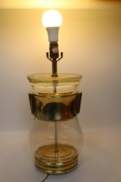 1970s Chapman Lucite Lamp - Mid-Century Modern Glass And Brass Decor Lamp