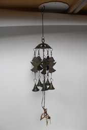 Angel And Hummingbird Wind Chime With Brass Bells - Charming Garden Decor