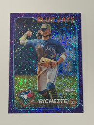 2024 Topps Chrome Purple Speckle Refractor  #27 Limited Release /299 Bo Bichette - Toronto Blue Jays