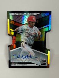 2023 Panini Elite Extra Edition Autograph Die-Cut #25 Brice Matthews  279/399 - Houston Astros Pre-MLB