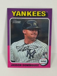 2024 Topps Heritage Chrome Purple #399 Jasson Dominguez 223/999 RC - NY Yankees