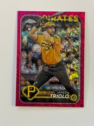 2024 Topps Chrome - Magenta Speckle Refractor #79 Jared Triolo - Pittsburgh Pirates /350