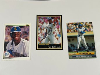 KEN GRIFFEY JR. Baseball Card Lot - 1990 Upper Deck, 1991 Ballstreet, 1992 Fleer Ultra