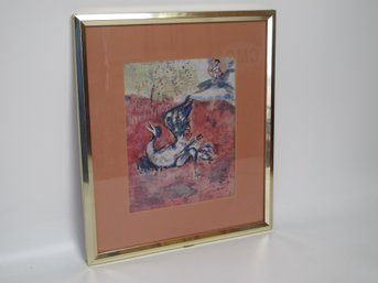 Framed Art Print Of Watercolor Painting Featuring Goose And Archer - Vibrant Colors