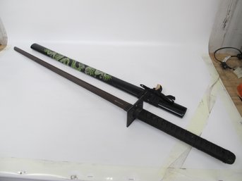 Shinwa Green Dragon Sword With Black Scabbard