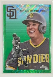 2023 Topps Chrome L - Green Wave Refractors /99  #322 Manny Machado, San Diego Padres