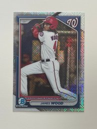 2024 Bowman Chrome James Wood Mojo Refractor BCP-91 Washington Nationals - Rare Collectible