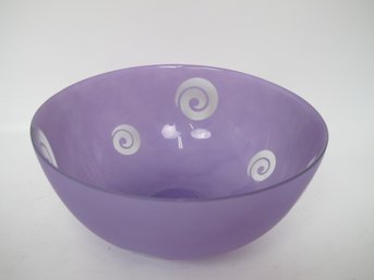 Purple Glass Bowl Made In Spain