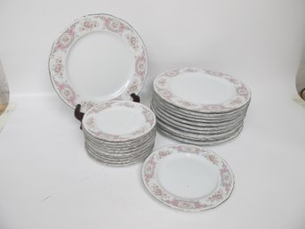Style House Fine China Dinnerware Set - Pompadour Pattern