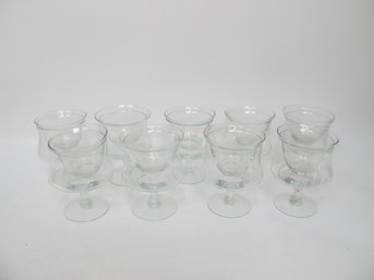 Set Of 9 Mid-Century Modern Glass Shrimp Cocktail Glasses