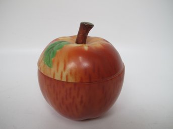 Vintage Czechoslovakian Apple-Shaped Porcelain Box