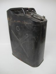 Vintage Military-Style Black Jerry Can - 20L