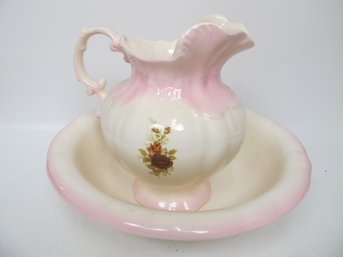 Vintage Pitcher And Basin Set By Dolores Doyle, 1984