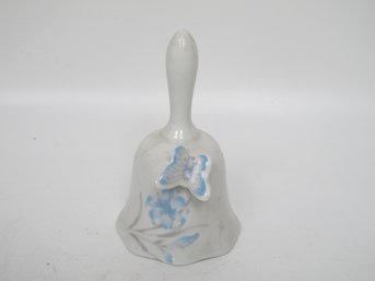 Delicate Porcelain Bell With Butterfly And Floral Design
