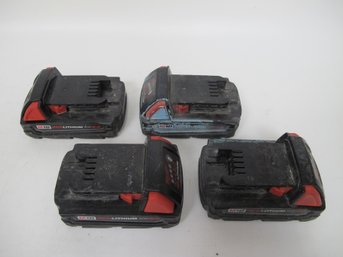Set Of 4 Milwaukee M18 Red Lithium CP2.0 Battery Packs - 18V 2.0 Ah