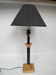 Pair Of  Lamps With Green And Black Bases