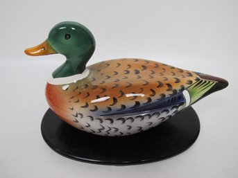 Vintage Hand Painted Porcelain Mallard Duck