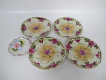 Set Of Hand-Painted Japanese Porcelain Dishes