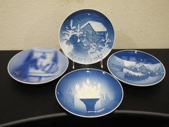 Collection Of B&G Copenhagen Porcelain Plates - 1967, 1969, 1971, 1972 - Christmas And Olympic Themes