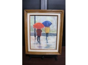 Rainy Day Promenade - Libby Shuster Pastel Reproduction