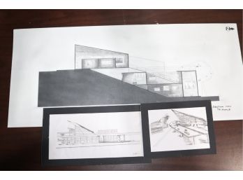 Architectural Study Pencil Sketch Collection - Contemporary Design Drafts