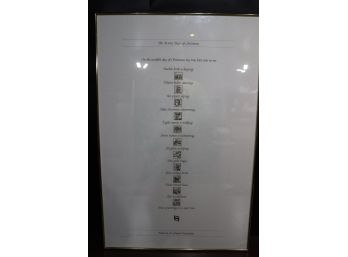 The Twelve Days Of Christmas - Elegantly Framed Typographic Print By Babcock & Schmid Associates