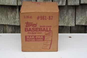 1987 Tops Baseball Cards Full Case Unopened - Rak-Pack 3x24 Count