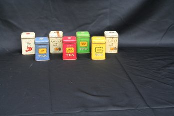 7 Vintage John Wagner & Sons Tea Canisters - Tea Tins