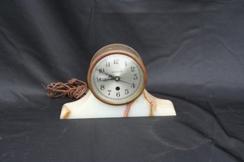 Vintage Hammond Electric Clock On Marble Base