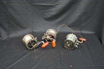 Lot Of Three (3) Vintage Penn Fisherman Fishing Reels   2-Penn Senator & 1-no.68